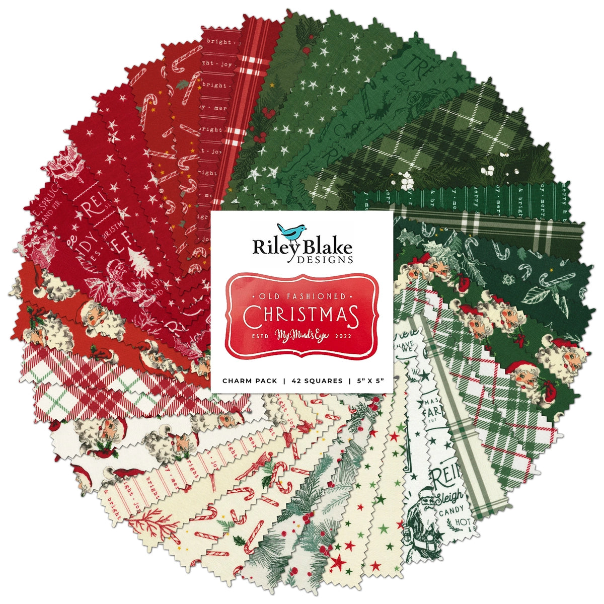 Old Fashioned Christmas 5in Squares by My Mind's Eye – Get Stitched Fabrics