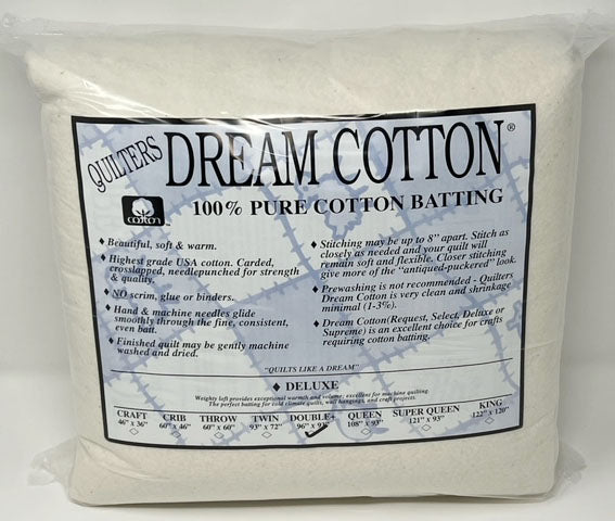 Quilters Dream Cotton Batting - Natural Select - Double 96 x 93