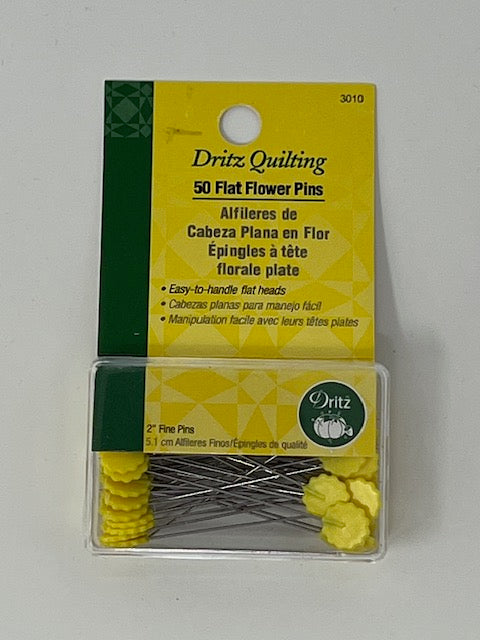 Dritz Quilting Flat Flower Pins -Size 32 50/PKG